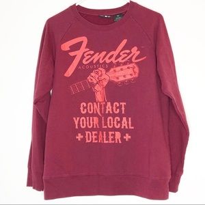 Fender acoustic guitar sweatshirt EUC